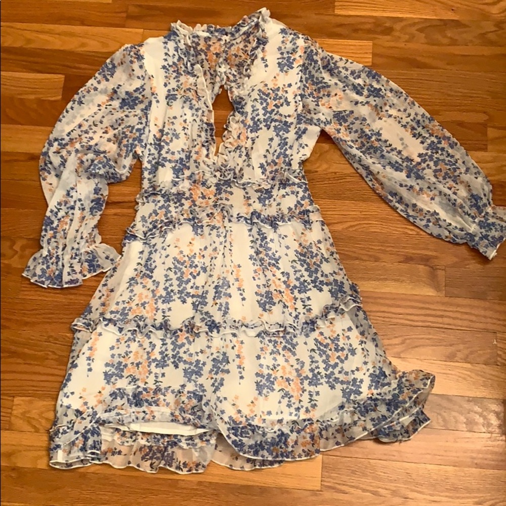 Floral dress with open back!